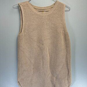 Loft Knit Sweater Vest - White - Size S